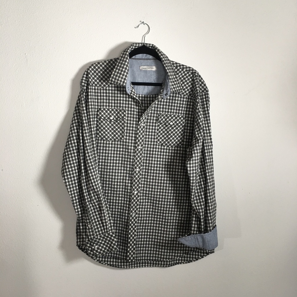 James Campbell Long Sleeve Gingham Check